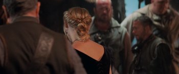 Movie still from “Stardust” (2007), directed by Matthew Vaughn – A woman's hair in a bun; Close Up shot, Over the shoulder angle