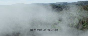 Movie still from “Chaos Walking” (2021), directed by Doug Liman – Extreme Wide shot, High angle