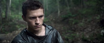 Movie still from “Chaos Walking” (2021), directed by Doug Liman – Close Up shot, Over the shoulder angle