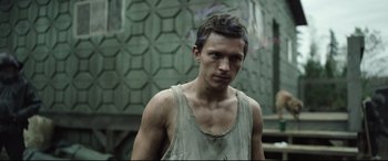 Movie still from “Chaos Walking” (2021), directed by Doug Liman – Close Up shot, Low angle