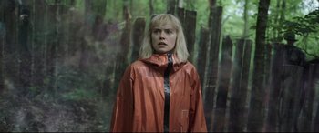 Movie still from “Chaos Walking” (2021), directed by Doug Liman – Medium shot, Low angle