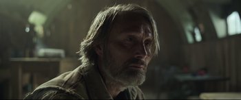 Movie still from “Chaos Walking” (2021), directed by Doug Liman – Close Up shot, Over the shoulder angle