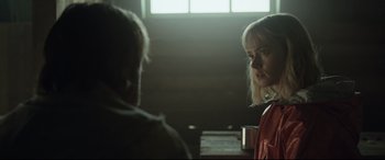 Movie still from “Chaos Walking” (2021), directed by Doug Liman – Close Up shot, Over the shoulder angle