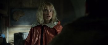 Movie still from “Chaos Walking” (2021), directed by Doug Liman – Close Up shot, Over the shoulder angle