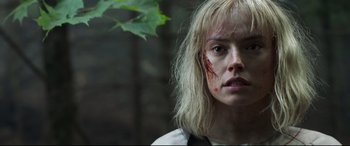 Movie still from “Chaos Walking” (2021), directed by Doug Liman – Close Up shot, Over the shoulder angle