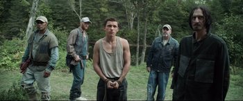 Movie still from “Chaos Walking” (2021), directed by Doug Liman – Medium shot, Over the shoulder angle