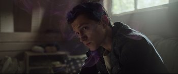 Movie still from “Chaos Walking” (2021), directed by Doug Liman – Close Up shot, Over the shoulder angle