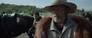 Movie still from “Chaos Walking” (2021), directed by Doug Liman – Close Up shot, Over the shoulder angle