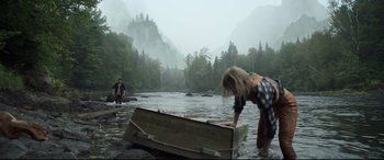 Movie still from “Chaos Walking” (2021), directed by Doug Liman – Wide shot, High angle