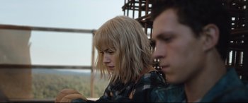 Movie still from “Chaos Walking” (2021), directed by Doug Liman – Close Up shot, Low angle