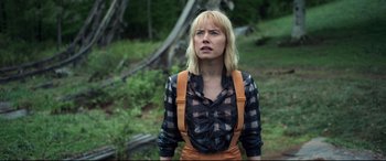 Movie still from “Chaos Walking” (2021), directed by Doug Liman – Medium shot, Low angle