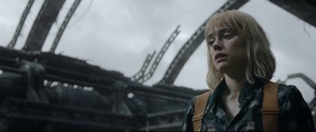 Movie still from “Chaos Walking” (2021), directed by Doug Liman – Close Up shot, Low angle