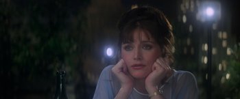 Movie still from “Superman” (1978), directed by Richard Donner – A person with her hands near her face; Close Up shot, Over the shoulder angle