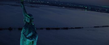 Movie still from “Superman” (1978), directed by Richard Donner – A man standing on top of a beach at night; Extreme Wide shot, Low angle