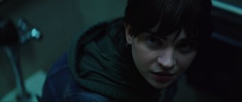 Movie still from “The Boogeyman” (2023), directed by Rob Savage – A person wearing a hooded jacket; Close Up shot, Over the shoulder angle