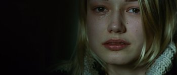 Movie still from “The Bourne Supremacy” (2004), directed by Paul Greengrass – A woman with a tear in her eye; Close Up shot, High angle