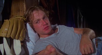 Movie still from “The Burning” (1981), directed by Tony Maylam – A person laying in a bed; Close Up shot, Low angle