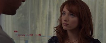 Movie still from “The Cabin in the Woods” (2011), directed by Drew Goddard – A person with long hair; Close Up shot, Low angle