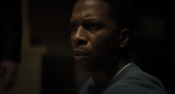 Movie still from “The Exorcist: Believer” (2023), directed by David Gordon Green – A person looking at the camera; Close Up shot, Low angle