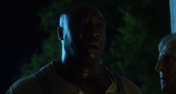 Movie still from “The Green Mile” (1999), directed by Frank Darabont – A person in a dark room; Close Up shot, Low angle