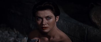 Movie still from “The Guns of Navarone” (1961), directed by J. Lee Thompson – A person wearing a bra; Close Up shot, High angle