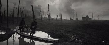 Movie still from “Death on the Nile” (2022), directed by Kenneth Branagh – Wide shot, High angle