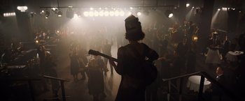 Movie still from “Death on the Nile” (2022), directed by Kenneth Branagh – Wide shot, High angle