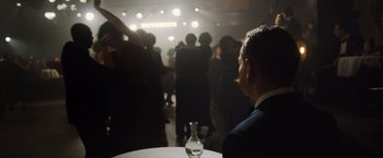 Movie still from “Death on the Nile” (2022), directed by Kenneth Branagh – Medium shot, Over the shoulder angle