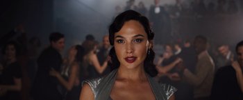 Movie still from “Death on the Nile” (2022), directed by Kenneth Branagh – Close Up shot, Over the shoulder angle