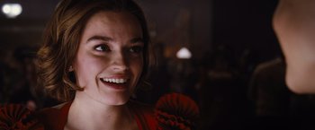 Movie still from “Death on the Nile” (2022), directed by Kenneth Branagh – Close Up shot, Over the shoulder angle