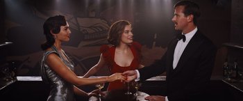 Movie still from “Death on the Nile” (2022), directed by Kenneth Branagh – Medium shot, Over the shoulder angle