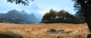 Movie still from “The Hobbit: The Desolation of Smaug” (2013), directed by Peter Jackson – Extreme Wide shot, High angle