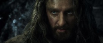 Movie still from “The Hobbit: The Desolation of Smaug” (2013), directed by Peter Jackson – Close Up shot, High angle