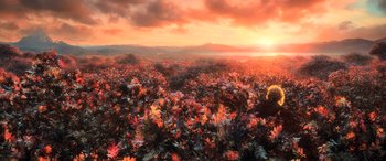 Movie still from “The Hobbit: The Desolation of Smaug” (2013), directed by Peter Jackson – Extreme Wide shot, High angle