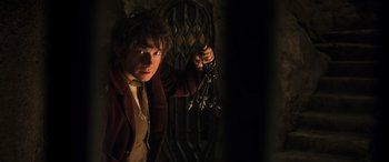 Movie still from “The Hobbit: The Desolation of Smaug” (2013), directed by Peter Jackson – Medium shot, Over the shoulder angle