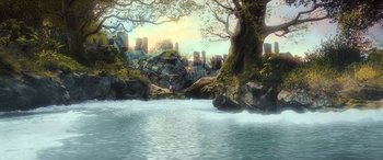 Movie still from “The Hobbit: The Desolation of Smaug” (2013), directed by Peter Jackson – Extreme Wide shot, High angle