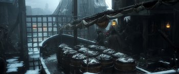 Movie still from “The Hobbit: The Desolation of Smaug” (2013), directed by Peter Jackson – Wide shot, High angle