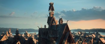 Movie still from “The Hobbit: The Desolation of Smaug” (2013), directed by Peter Jackson – Extreme Wide shot, Low angle