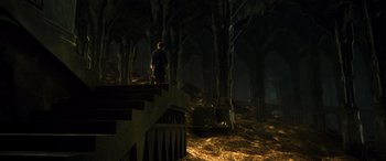 Movie still from “The Hobbit: The Desolation of Smaug” (2013), directed by Peter Jackson – Extreme Wide shot, High angle