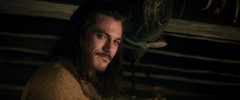 Movie still from “The Hobbit: The Desolation of Smaug” (2013), directed by Peter Jackson – Close Up shot, Over the shoulder angle