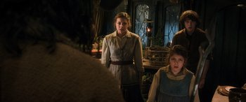 Movie still from “The Hobbit: The Desolation of Smaug” (2013), directed by Peter Jackson – Medium shot, Over the shoulder angle