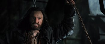 Movie still from “The Hobbit: The Desolation of Smaug” (2013), directed by Peter Jackson – Close Up shot, Low angle