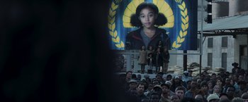Movie still from “The Hunger Games: Catching Fire” (2013), directed by Francis Lawrence – Medium shot, Low angle