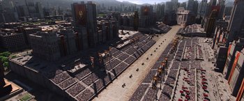 Movie still from “The Hunger Games: Catching Fire” (2013), directed by Francis Lawrence – Extreme Wide shot, High angle