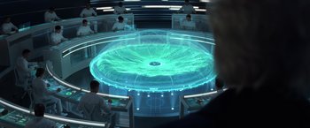 Movie still from “The Hunger Games: Catching Fire” (2013), directed by Francis Lawrence – Wide shot, High angle