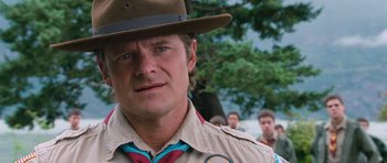 Movie still from “Diary of a Wimpy Kid: Dog Days” (2012), directed by David Bowers – A person wearing a hat; Close Up shot, Over the shoulder angle