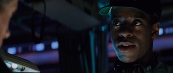 Movie still from “The Hunt for Red October” (1990), directed by John McTiernan – A person wearing a hat; Close Up shot, Low angle