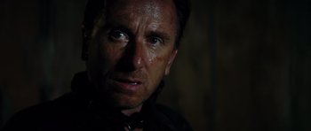 Movie still from “The Incredible Hulk” (2008), directed by Louis Leterrier – A person wearing a black shirt; Close Up shot, Over the shoulder angle