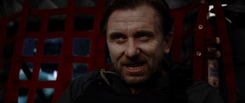 Movie still from “The Incredible Hulk” (2008), directed by Louis Leterrier – A person wearing a black shirt; Close Up shot, Low angle