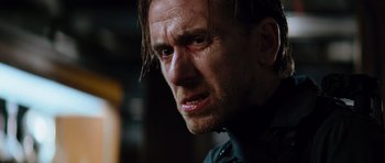 Movie still from “The Incredible Hulk” (2008), directed by Louis Leterrier – A person with wet hair; Close Up shot, Low angle